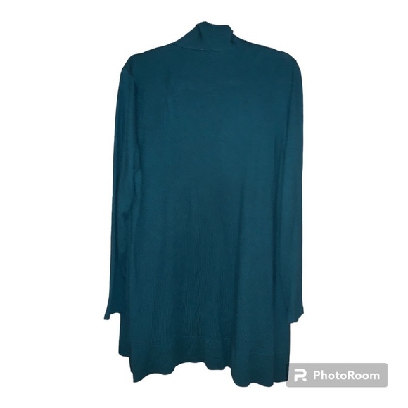 Susan Graver 2 piece set size 1X cardigan and sleeveless top green plus size - Picture 6 of 6